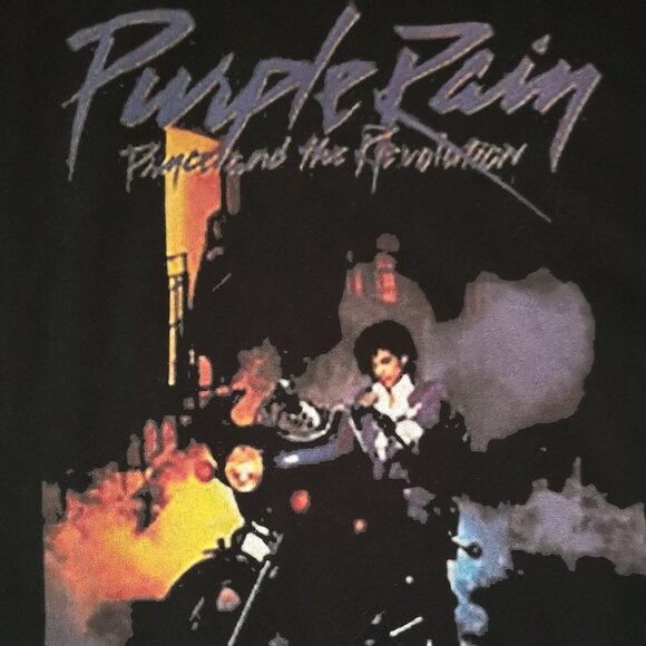 Prince Purple Rain Men's Size XXL Black Short Sleeve T-shirt - Picture 3 of 4